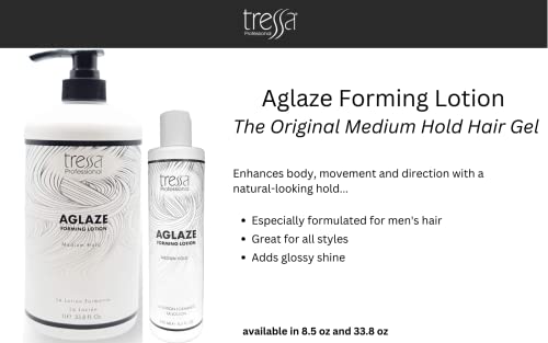 Формиращ лосион Tressa Aglaze, Оригинален Гел за коса средна фиксация, Пенящийся лосион за блясък глазура (8,5 унции)