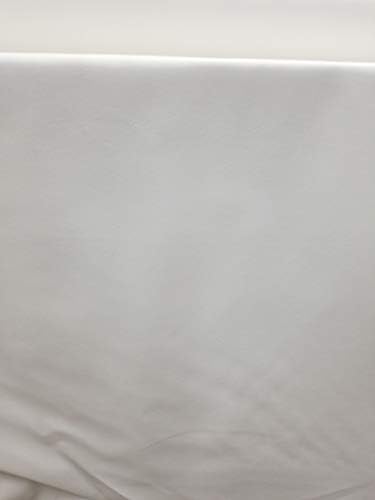 ЕСТЕСТВЕНА кожа | Бяла Мека изкуствена веганская кожа, PU (Одобрен от Peta за вегани) | 5 ярда (180 см в дължина x 54