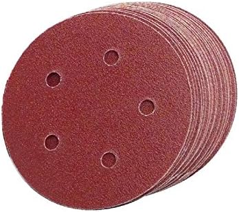 Шлифовъчни дискове Sungold Abrasives 36466 5 инча с 5 дупки и 80 шкурка Премиум-класа от много устойчив на опън, алуминиев