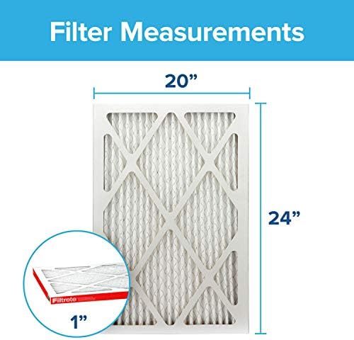 Filtrete 20x24x1, Въздушен филтър на пещ ac, MPR 1000, защита от микроаллергенов, 4 опаковки и 12x12x1, Въздушен филтър