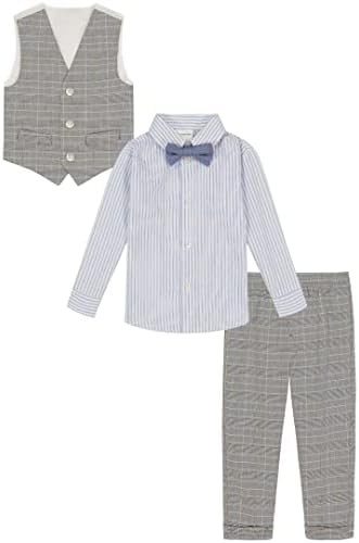 Гала комплект Van Heusen за малки момчета от 4 теми, Жилетка, Панталон, Риза с яка и вратовръзка
