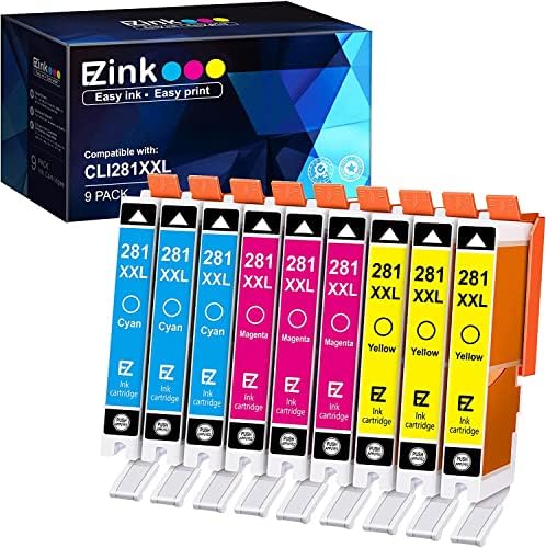 E-Z Ink (TM Съвместима касета с мастило за заместител на Canon CLI-281XXL CLI281XXL 281XXL за използване с вашия принтер