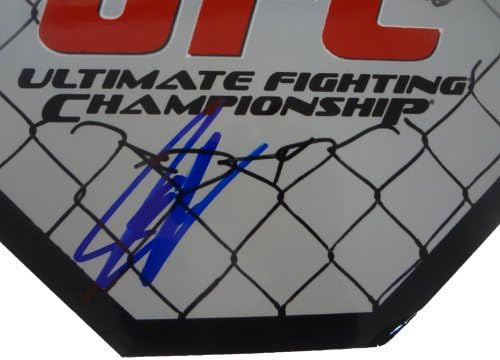 Джейк непреодолима сила Элленбергер постави автограф на UFC 8х8 UFC Octagon С ДОКАЗАТЕЛСТВО, Фотография Джейк, Подписывающего