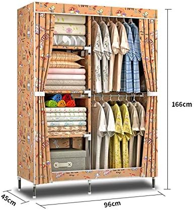 Шкаф от дебел плат за дрехи Текстилен Сгъваем Портативен Шкаф За съхранение на Мебели за дома в Спалнята (Цвят: A)