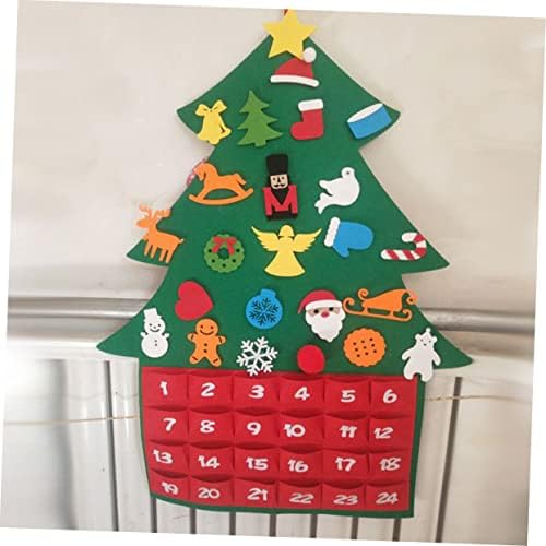 Коледен Декор Tofficu Коледен Адвент-Календар Снежен човек Календар за Обратно Броене Коледен Календар за Обратно броене,