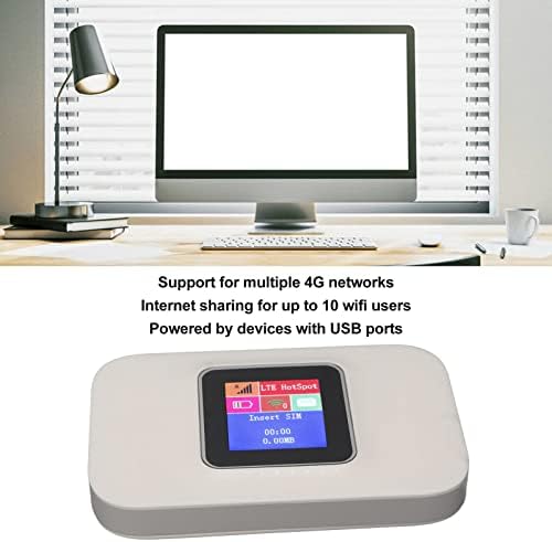 Мобилна точка за достъп Wi-Fi, Pocket router 4G LTE, със скорост до 300 Mbit/s, Поддръжка на 10 устройства свързване