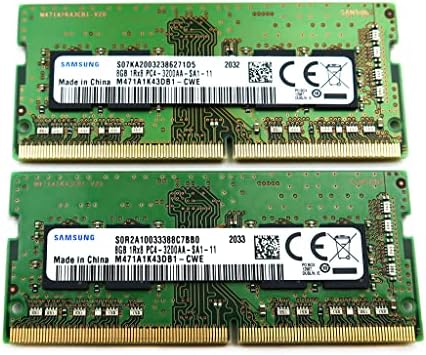 Samsung M471A1K43DB1 16 GB (2x8 GB) 1Rx8 DDR4 SO-DIMM PC4-25600, 3200 Mhz 260-Пинов CL22 1,2 В Комплект модул памет на лаптопа M471A1K43DB1-CWE