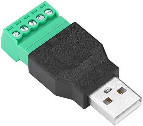 Клеммный конектор FTVOGUE, 2 елемента USB куплунга, а към 5-номера за контакт Винтовому Клеммному Адаптер Съединител