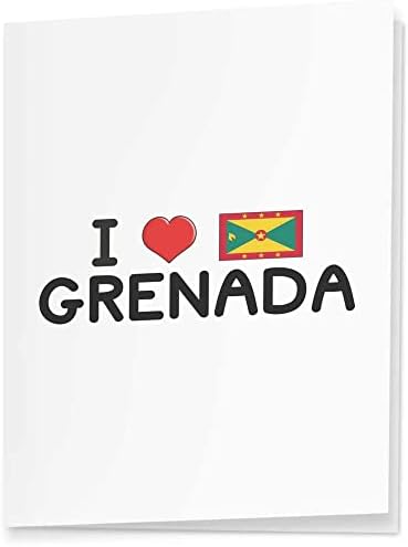 Azeeda 4 подарък етикети/етикет с надпис Аз обичам Гренаду (GI00061318)
