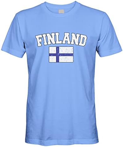 Мъжки Выцветшая тениска Cybertela с Мърляв финландските флага Финландия