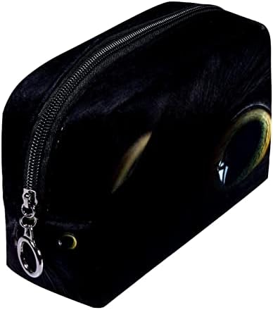 TBOUOBT козметични чанти за Жени, Косметичка За Пътуване, Органайзер За Тоалетни Принадлежности, Прекрасна Черна Котка