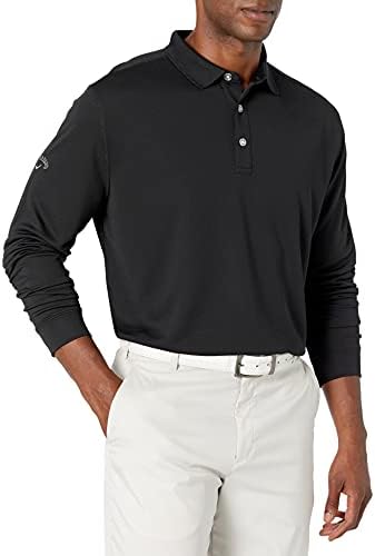 Мъжки Однотонная Поло Риза за голф Калауей с дълъг ръкав